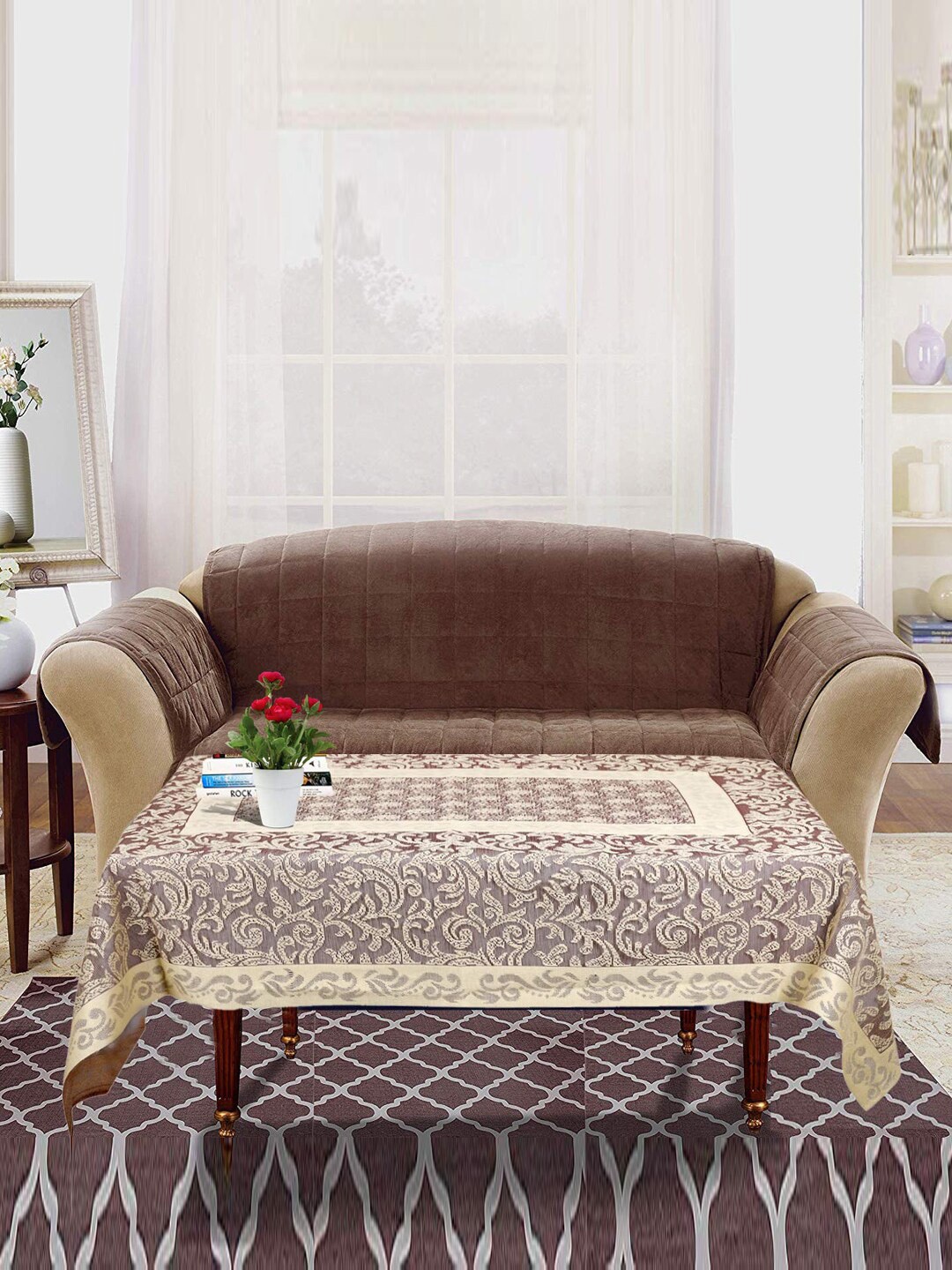 Kuber Industries Brown Self-Design Cotton Cotton 4-Seater Rectangular Table Cover
Kuber Industries Brown Self-Design Cotton Cotton 4-Seater Rectangular Table Cover