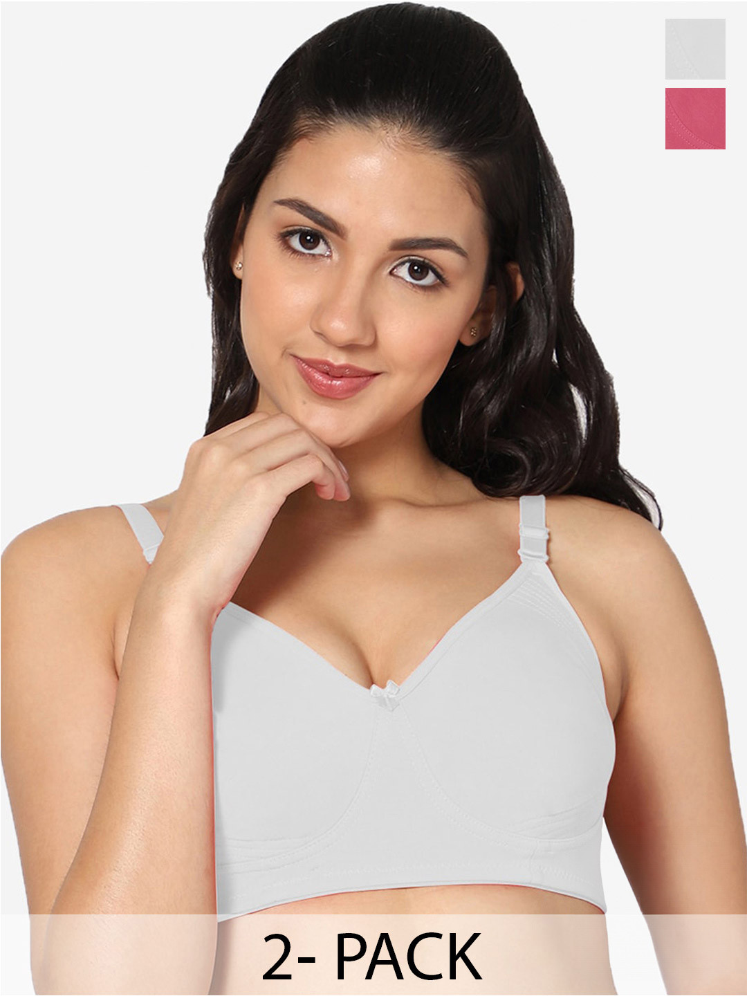 In Care Pack Of 2 Full Coverage Pure Cotton T-shirt Bra With All Day Comfort, White
In Care Pack Of 2 Full Coverage Pure Cotton T-shirt Bra With All Day Comfort, White