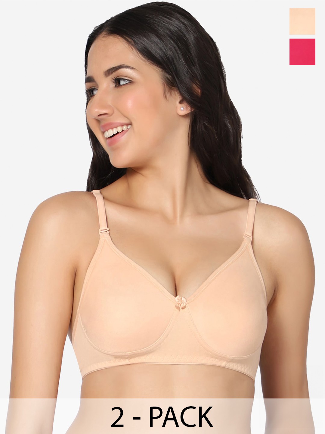 In Care Pack Of 2 Full Coverage All Day Comfort Super Support Bra Cotton T-shirt Bra, Magenta
In Care Pack Of 2 Full Coverage All Day Comfort Super Support Bra Cotton T-shirt Bra, Magenta