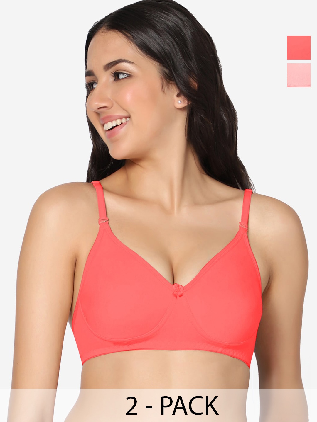 In Care Pack Of 2 Full Coverage All Day Comfort Super Support Bra Cotton T-shirt Bra, Red
In Care Pack Of 2 Full Coverage All Day Comfort Super Support Bra Cotton T-shirt Bra, Red