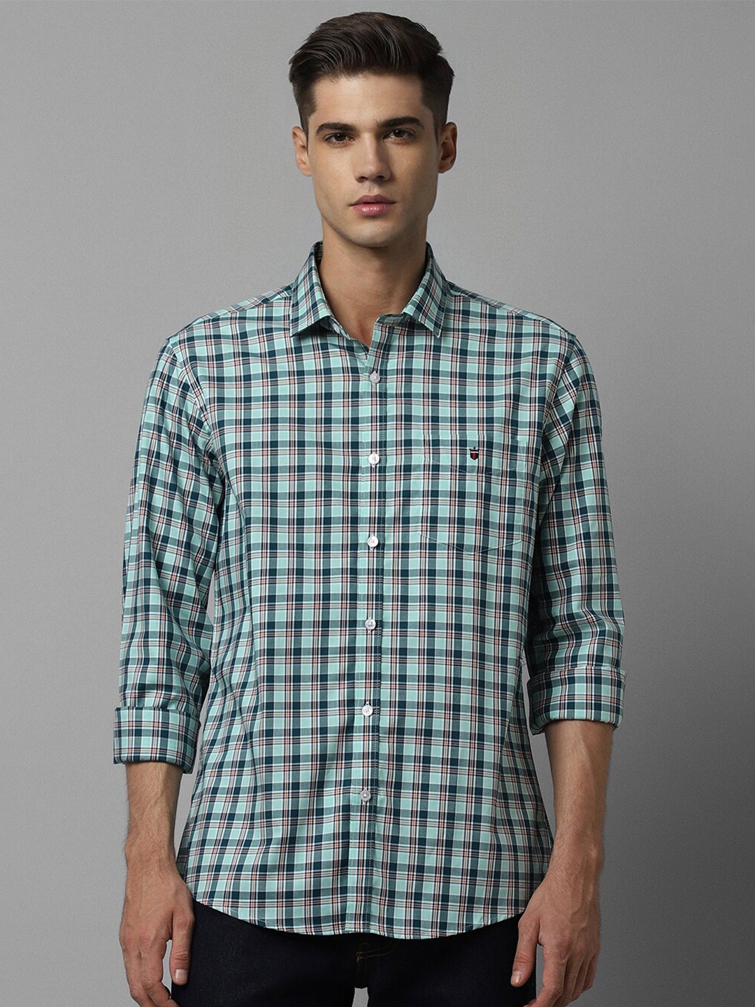 Louis Philippe Sport Slim Fit Checked Spread Collar Long Sleeves Pure Cotton Casual Shirt, Blue
Louis Philippe Sport Slim Fit Checked Spread Collar Long Sleeves Pure Cotton Casual Shirt, Blue