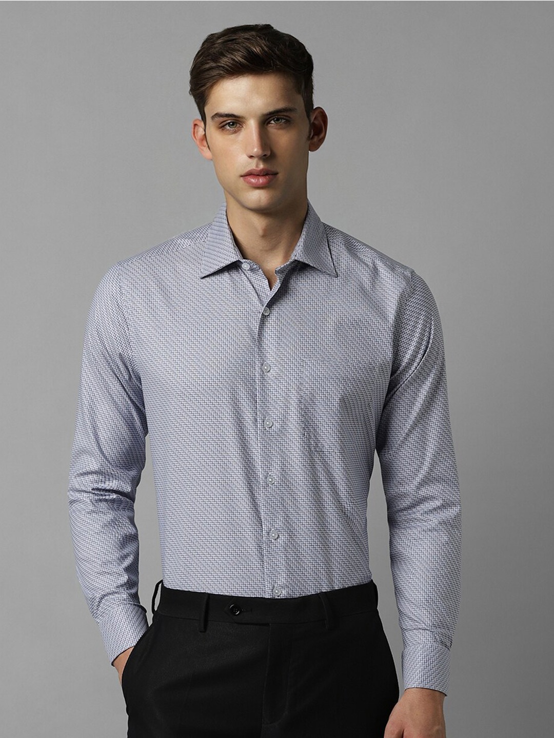 Louis Philippe Super Slim Fit Micro Ditsy Printed Spread Collar Long Sleeves Formal Shirt, Blue
Louis Philippe Super Slim Fit Micro Ditsy Printed Spread Collar Long Sleeves Formal Shirt, Blue