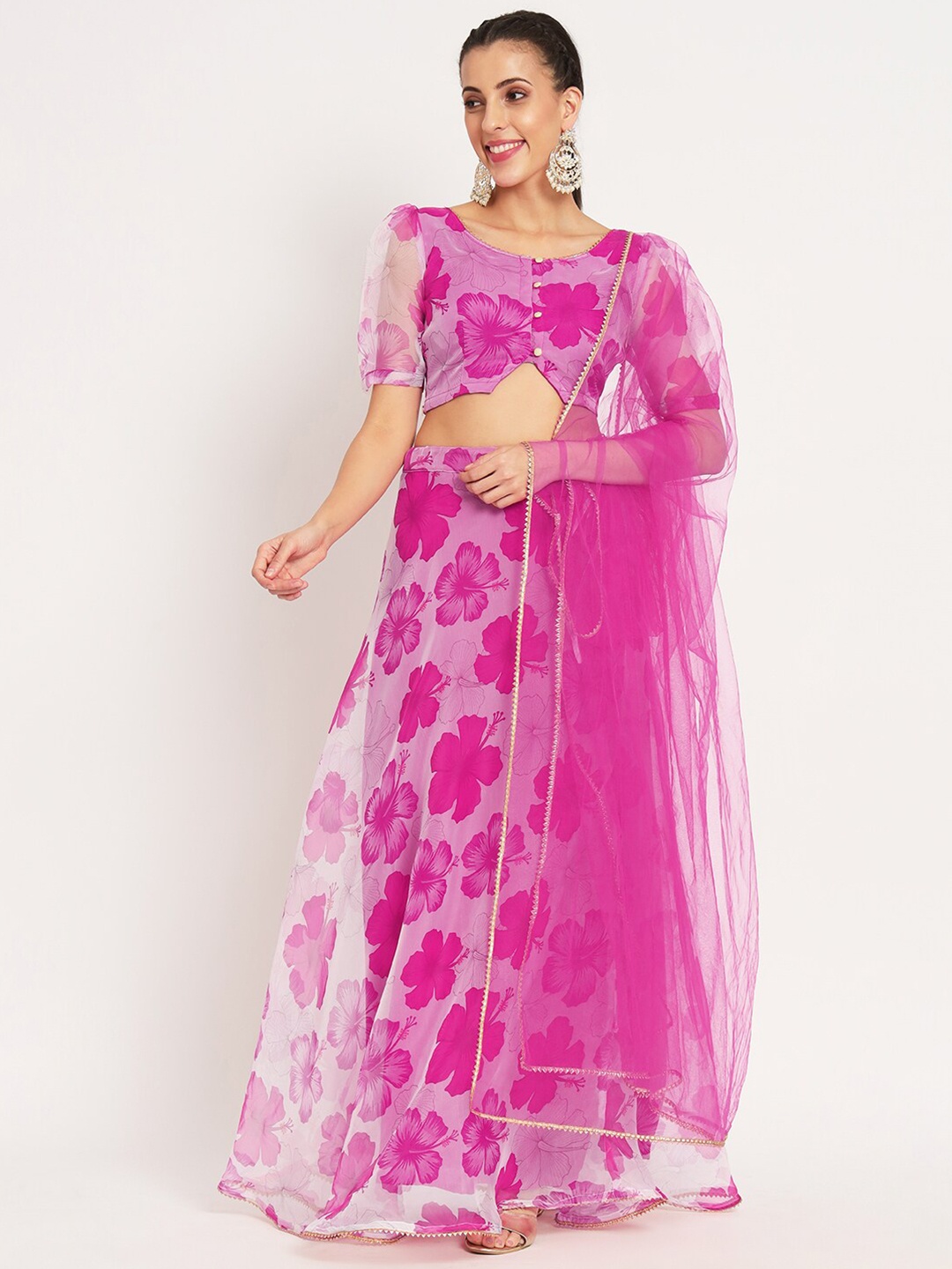studio rasa Floral Printed Organza Ready to Wear Lehenga & Blouse With Dupatta, Pink
studio rasa Floral Printed Organza Ready to Wear Lehenga & Blouse With Dupatta, Pink