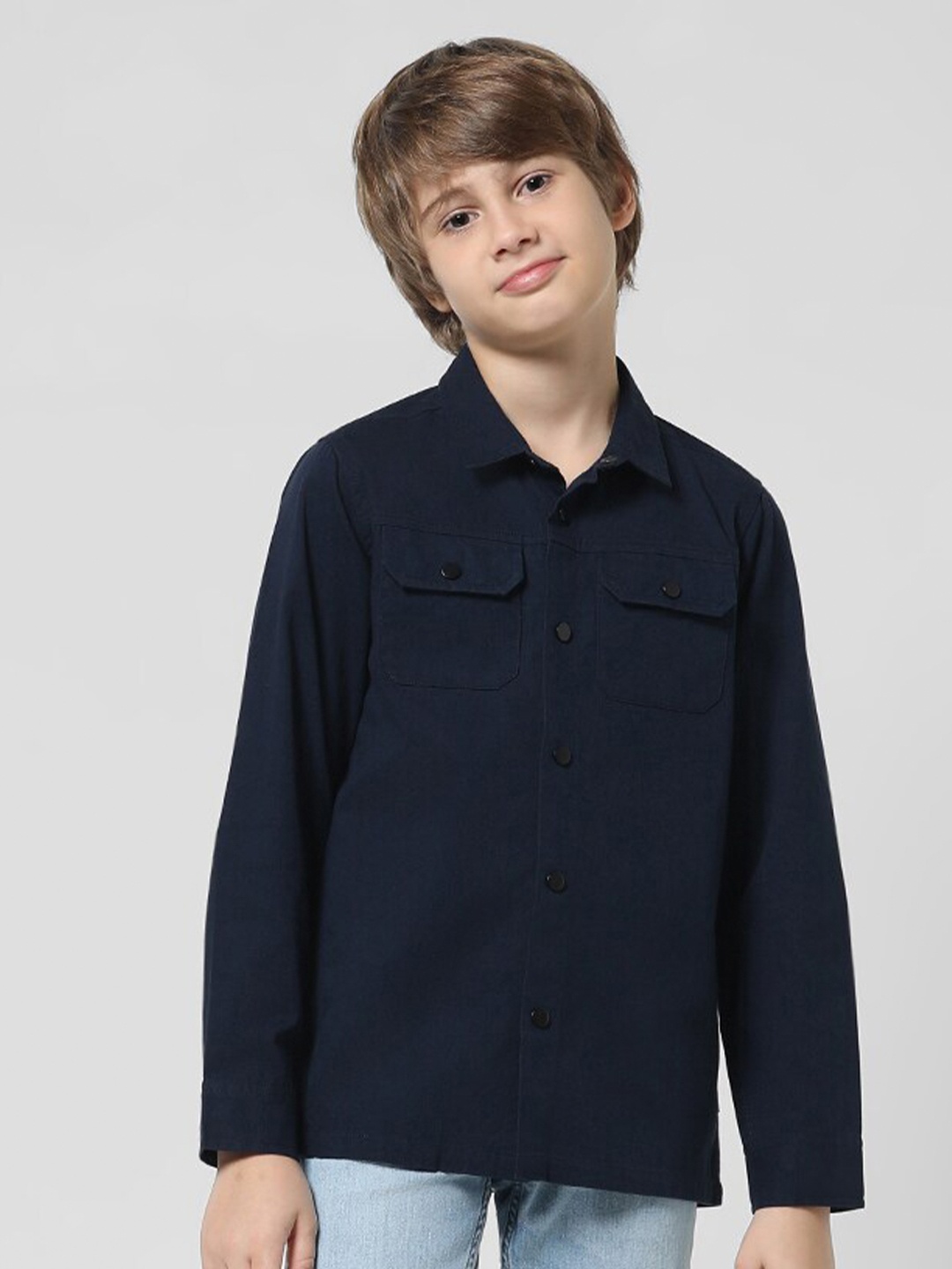 Jack & Jones Junior Boys Spread Collar Long Sleeves Pure Cotton Casual Shirt, Navy blue
Jack & Jones Junior Boys Spread Collar Long Sleeves Pure Cotton Casual Shirt, Navy blue