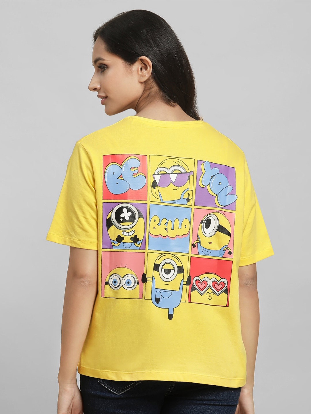 Free Authority Minions Printed Relaxed Fit Short Sleeves Pure Cotton T-shirts, Yellow
Free Authority Minions Printed Relaxed Fit Short Sleeves Pure Cotton T-shirts, Yellow