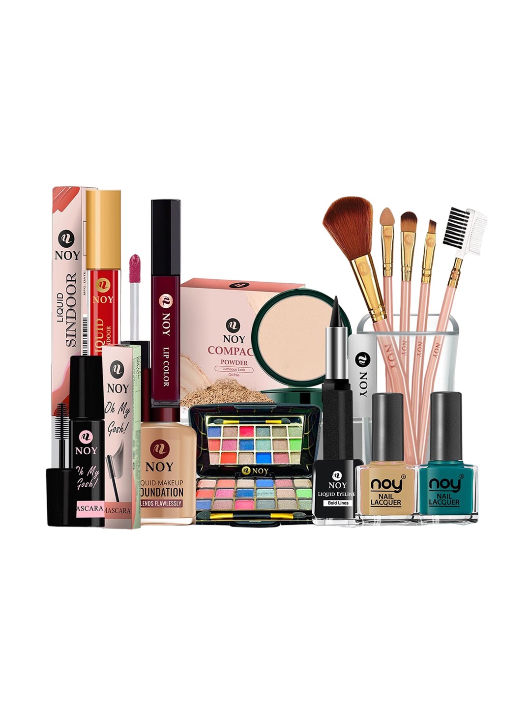 NOY 15 Pcs Essentials Makeup Combo - Must-Have Pairings For Effortless Glam - Combo No 115, Multi
NOY 15 Pcs Essentials Makeup Combo - Must-Have Pairings For Effortless Glam - Combo No 115, Multi