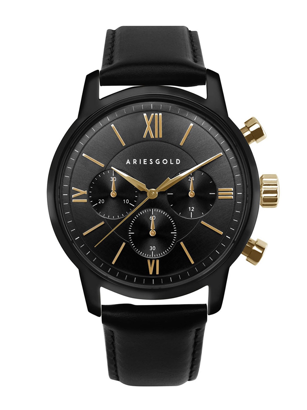 Aries Gold Eternal Men Leather Straps Analogue Chronograph Watch G 1027 BKG-BKG, Black
Aries Gold Eternal Men Leather Straps Analogue Chronograph Watch G 1027 BKG-BKG, Black