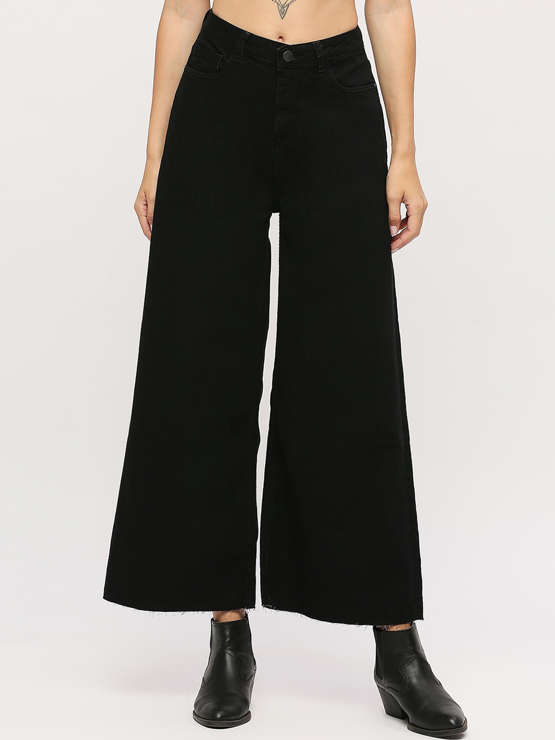 all about you Women Black Wide Leg High-Rise Clean Look Stretchable Cropped Jeans, Na
all about you Women Black Wide Leg High-Rise Clean Look Stretchable Cropped Jeans, Na