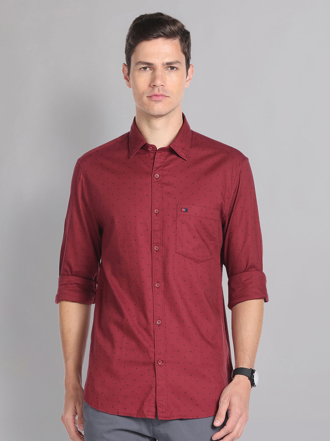 AD By Arvind Slim Fit Micro Ditsy Printed Spread Collar Long Sleeves Cotton Casual Shirt, Red
AD By Arvind Slim Fit Micro Ditsy Printed Spread Collar Long Sleeves Cotton Casual Shirt, Red