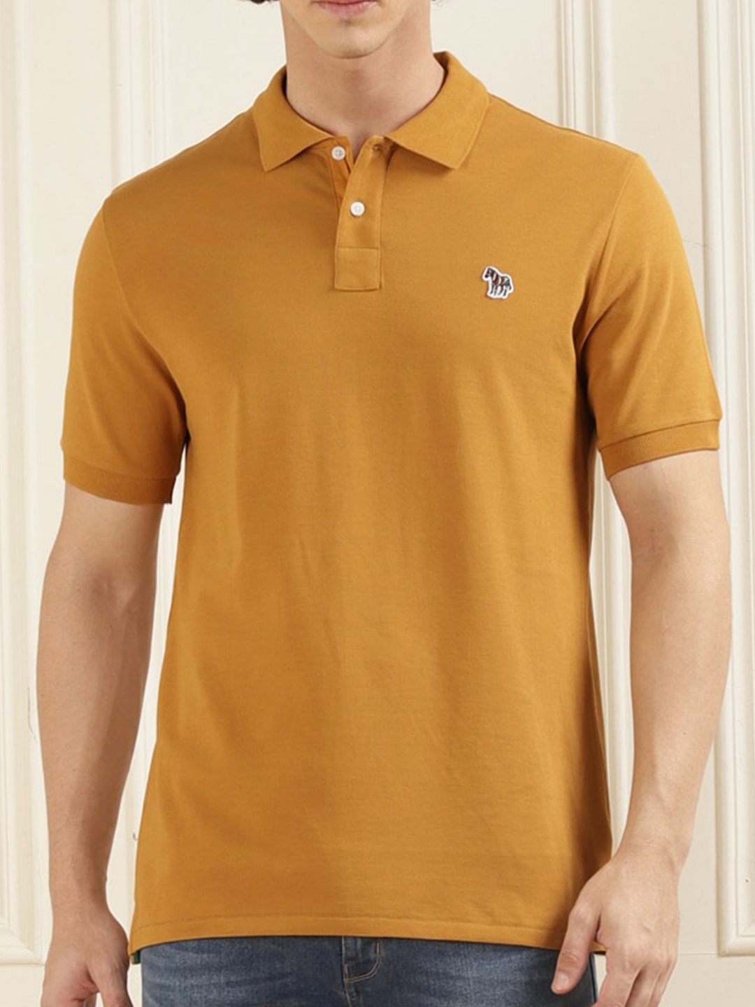 PS By Paul Smith Men Yellow Mandarin Collar Extended Sleeves Pockets Slim Fit T-shirt
PS By Paul Smith Men Yellow Mandarin Collar Extended Sleeves Pockets Slim Fit T-shirt