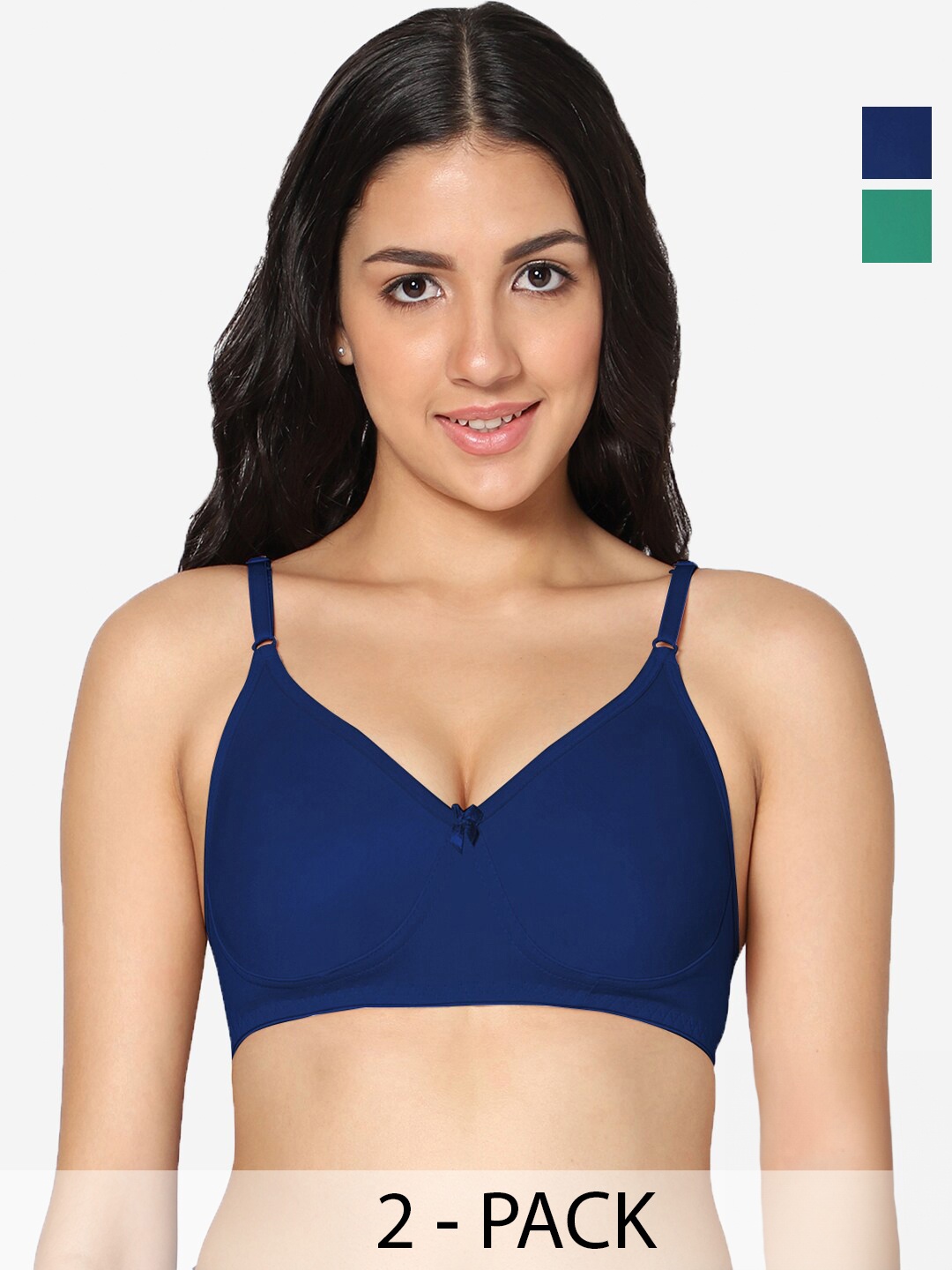 In Care Pack Of 2 Full Coverage Non Padded Pure Cotton T-shirt Bra With All Day Comfort, Blue
In Care Pack Of 2 Full Coverage Non Padded Pure Cotton T-shirt Bra With All Day Comfort, Blue