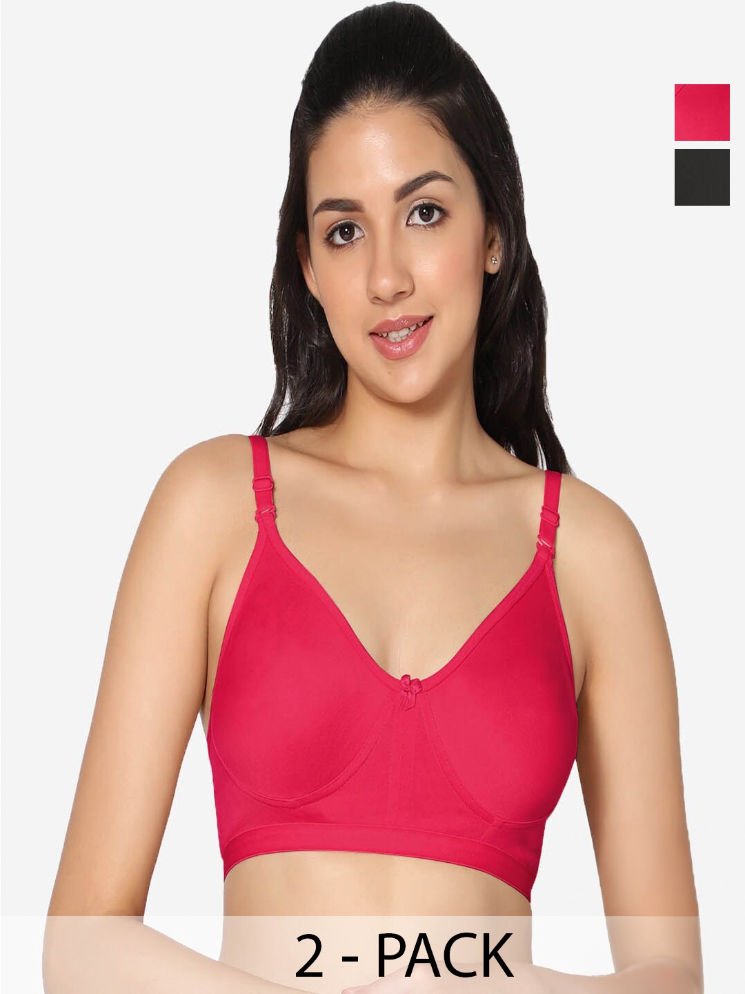 In Care Pack Of 2 Full Coverage Non Padded Pure Cotton T-shirt Bra With All Day Comfort, Red
In Care Pack Of 2 Full Coverage Non Padded Pure Cotton T-shirt Bra With All Day Comfort, Red