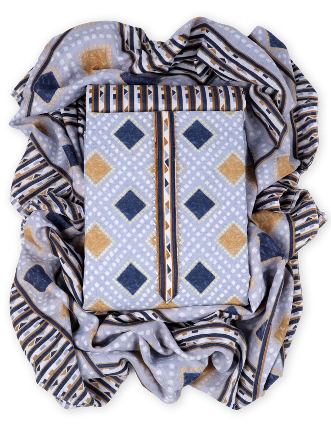 Sun Fashion And Lifestyle Ethnic Motifs Printed Gotta Patti Unstitched Dress Material, Grey
Sun Fashion And Lifestyle Ethnic Motifs Printed Gotta Patti Unstitched Dress Material, Grey