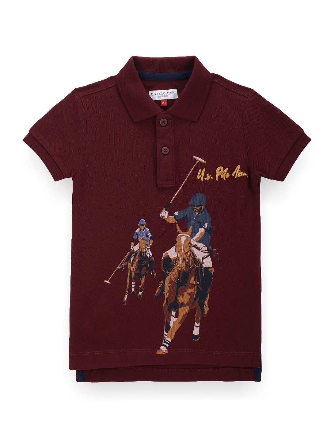 U.S. Polo Assn. Kids Boys Graphic Printed Polo Collar Pure Cotton T-Shirt, Burgundy
U.S. Polo Assn. Kids Boys Graphic Printed Polo Collar Pure Cotton T-Shirt, Burgundy