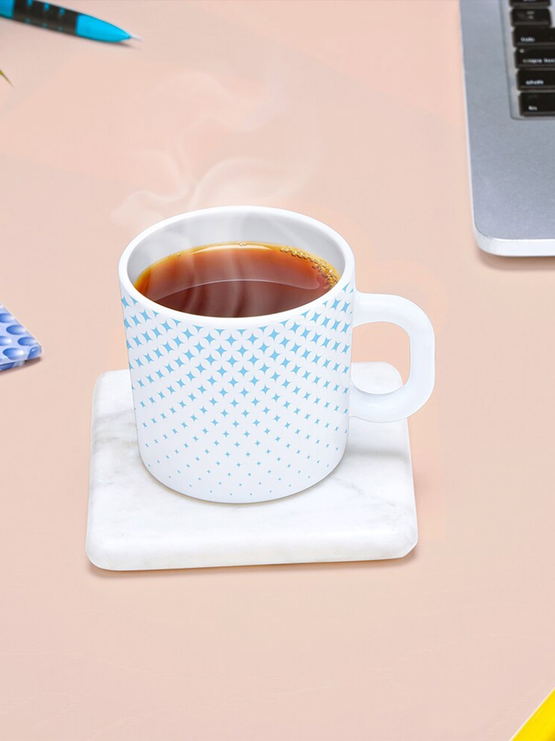 Larah by BOROSIL Nora Sky White & Blue 12 Pieces Printed Opalware Glossy Mugs 180 ml Each
Larah by BOROSIL Nora Sky White & Blue 12 Pieces Printed Opalware Glossy Mugs 180 ml Each
