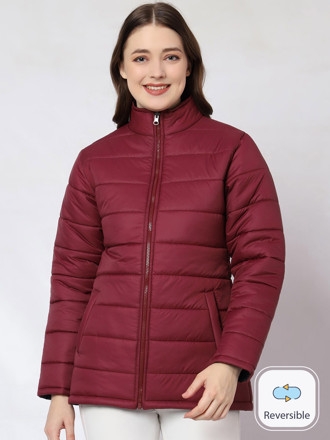 CL SPORT Reversible Puffer Jacket, Maroon