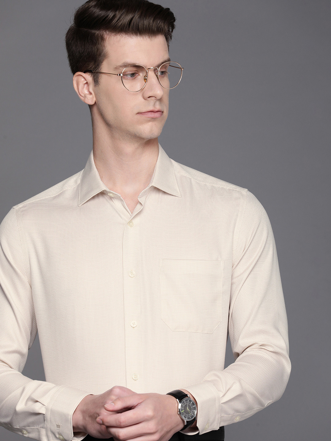 Louis Philippe Self Design Classic Fit Pure Cotton Formal Shirt, Yellow
Louis Philippe Self Design Classic Fit Pure Cotton Formal Shirt, Yellow