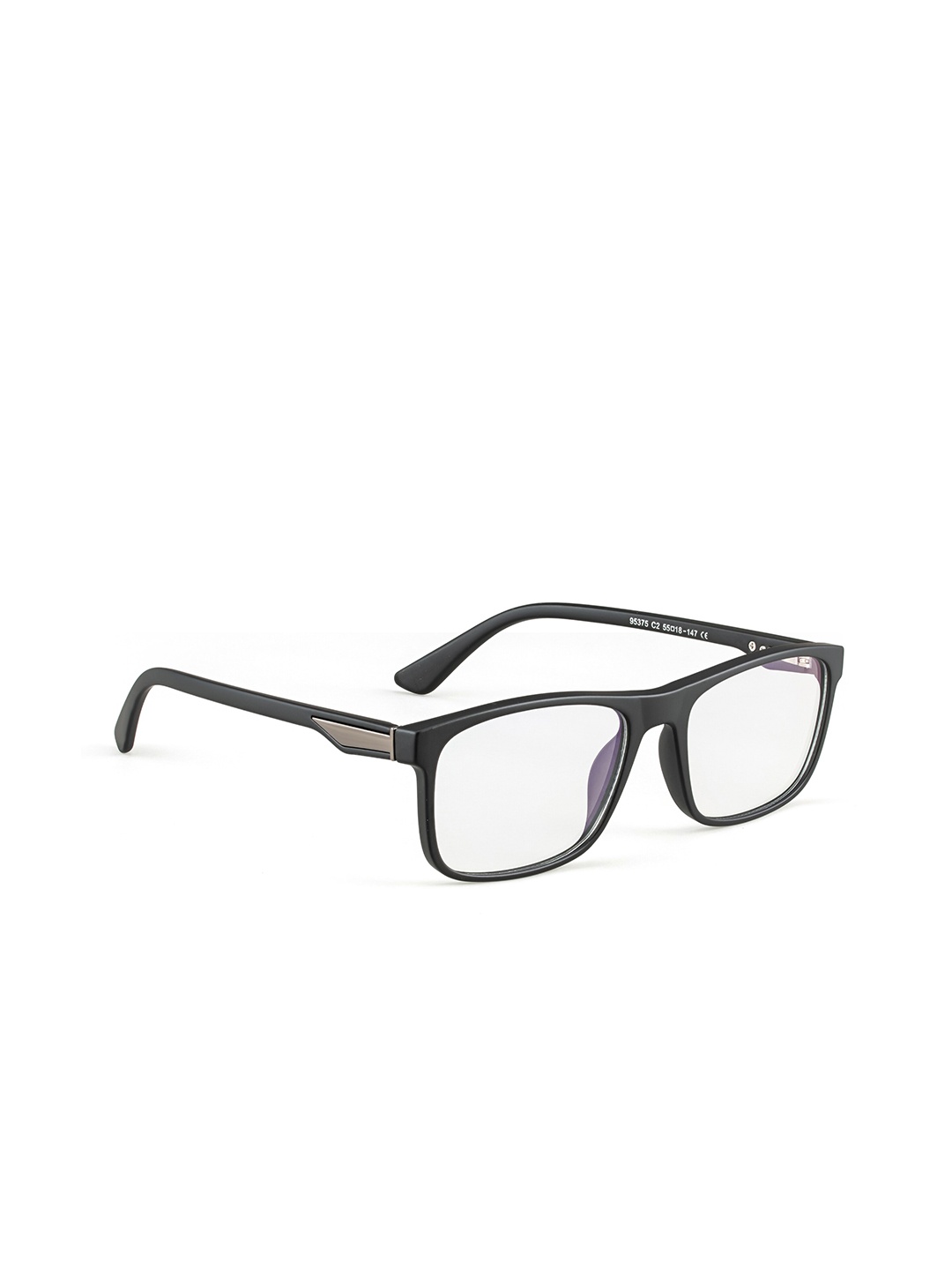 ROYAL SON Unisex Full Rim Square Frames, Black
