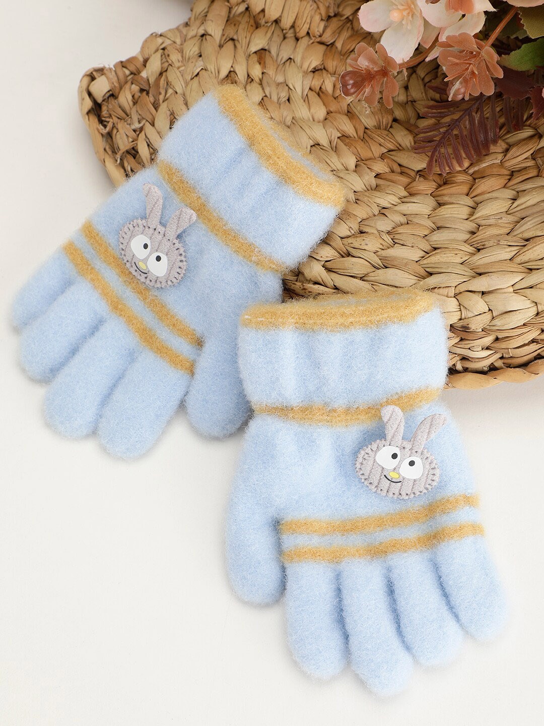 PASSION PETALS Boys acrylic Gloves, Blue