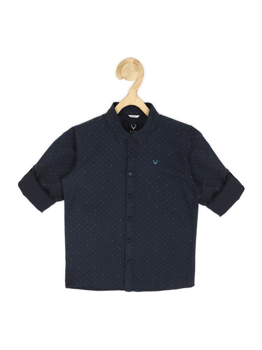 Allen Solly Junior Boys Slim Fit Micro Ditsy Printed Roll-Up Sleeves Pure Cotton Shirt, Navy blue
Allen Solly Junior Boys Slim Fit Micro Ditsy Printed Roll-Up Sleeves Pure Cotton Shirt, Navy blue