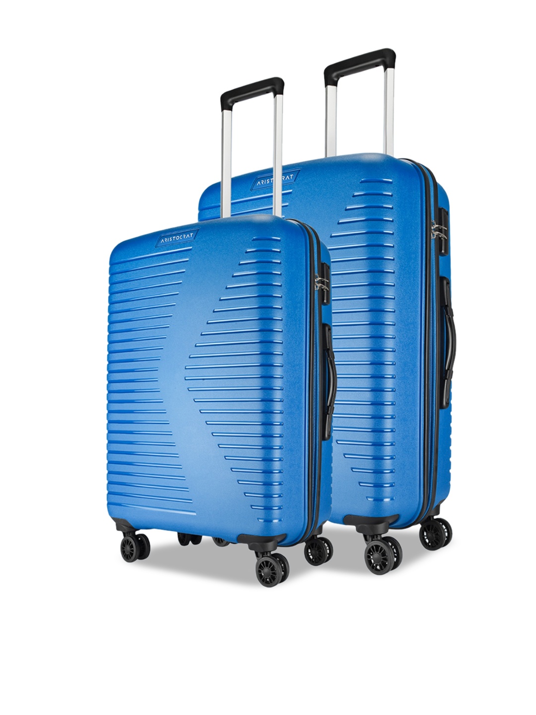 Aristocrat Set of 2 Hard Case Trolley Suitcase, Blue