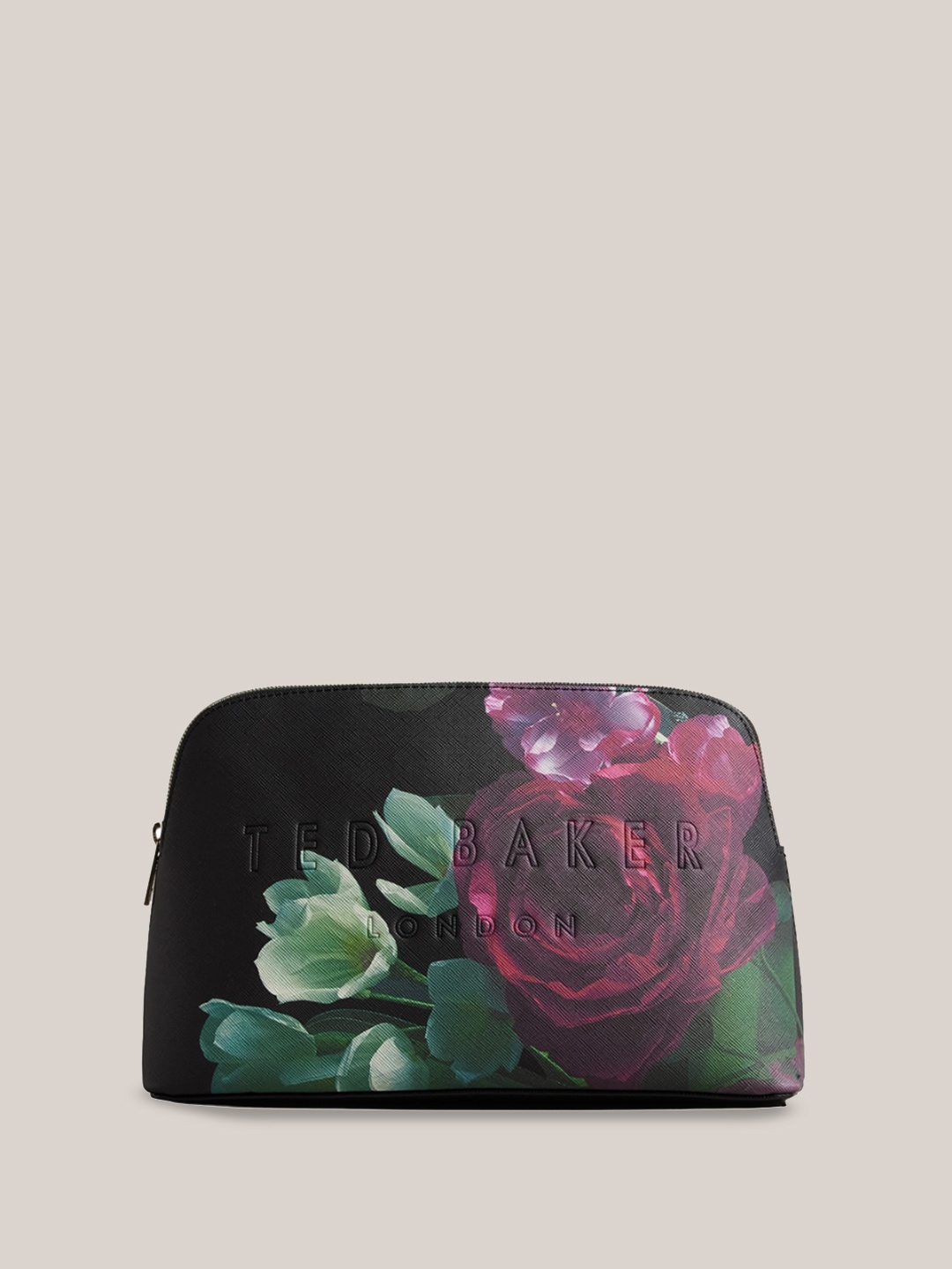 Ted Baker Floral Printed Structured Sling Bag, Black