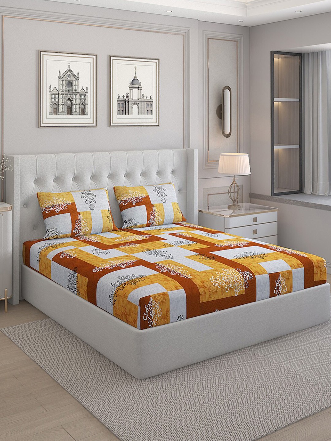 Monte Carlo Lucy Brown & White Ethnic Motifs Cotton 144 TC Queen Bedsheet &2 Pillow Covers
Monte Carlo Lucy Brown & White Ethnic Motifs Cotton 144 TC Queen Bedsheet &2 Pillow Covers