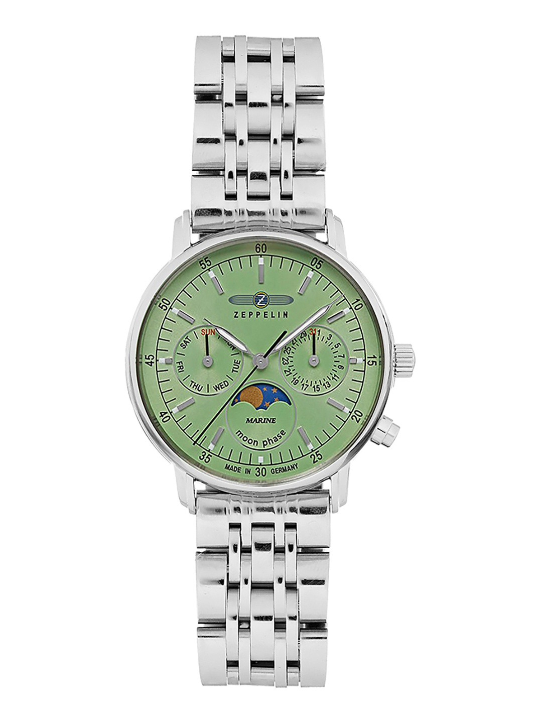 ZEPPELIN Women Stainless Steel Bracelet Style Straps Analogue Multi Function Watch 8637M4, Green
ZEPPELIN Women Stainless Steel Bracelet Style Straps Analogue Multi Function Watch 8637M4, Green