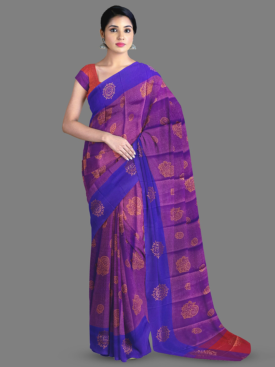 The Chennai Silks Ethnic Motifs Woven Design Zari Silk Cotton Maheshwari Saree, Purple
The Chennai Silks Ethnic Motifs Woven Design Zari Silk Cotton Maheshwari Saree, Purple