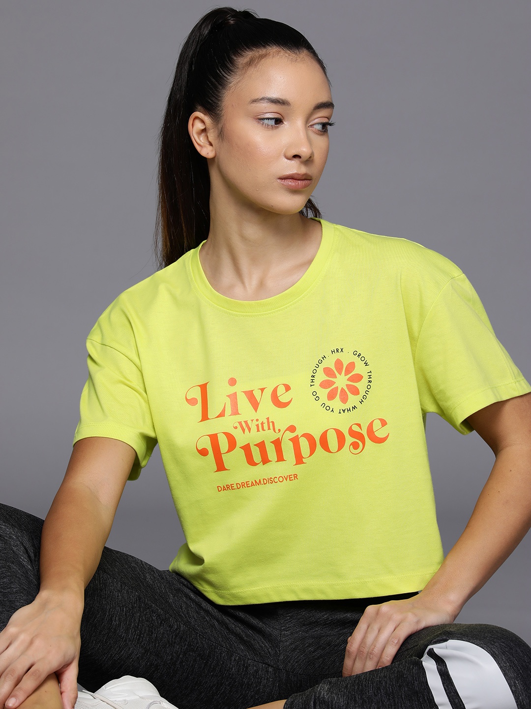 HRX by Hrithik Roshan Typography Printed Drop-Shoulder Sleeves Relaxed Fit T-shirt, Green
HRX by Hrithik Roshan Typography Printed Drop-Shoulder Sleeves Relaxed Fit T-shirt, Green