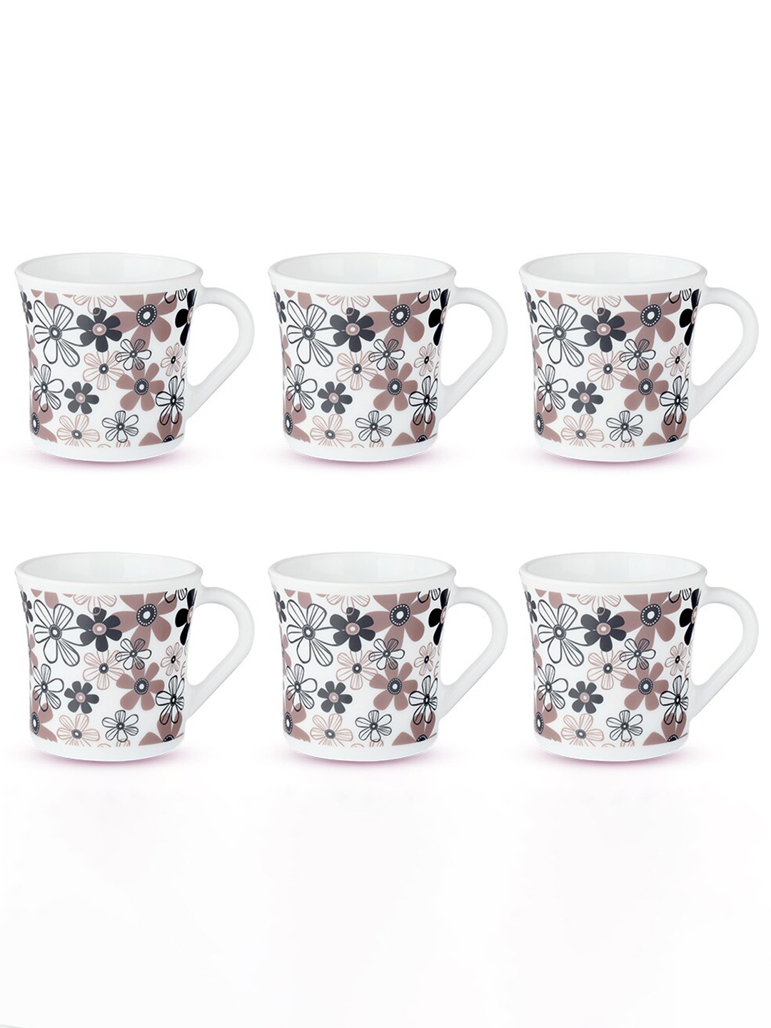 Larah by BOROSIL White & Mauve 6 Pieces Floral Printed Opalware Matte Mugs - 100 ML Each
Larah by BOROSIL White & Mauve 6 Pieces Floral Printed Opalware Matte Mugs - 100 ML Each