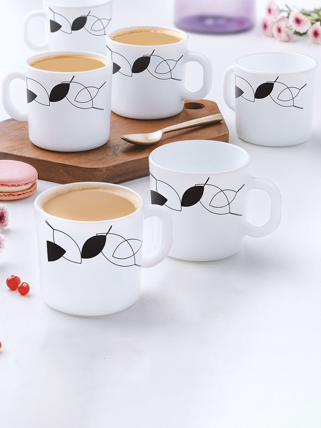 Larah by BOROSIL White & Black 6 Pieces Floral Printed Opalware Matte Mugs 180 ml each
Larah by BOROSIL White & Black 6 Pieces Floral Printed Opalware Matte Mugs 180 ml each