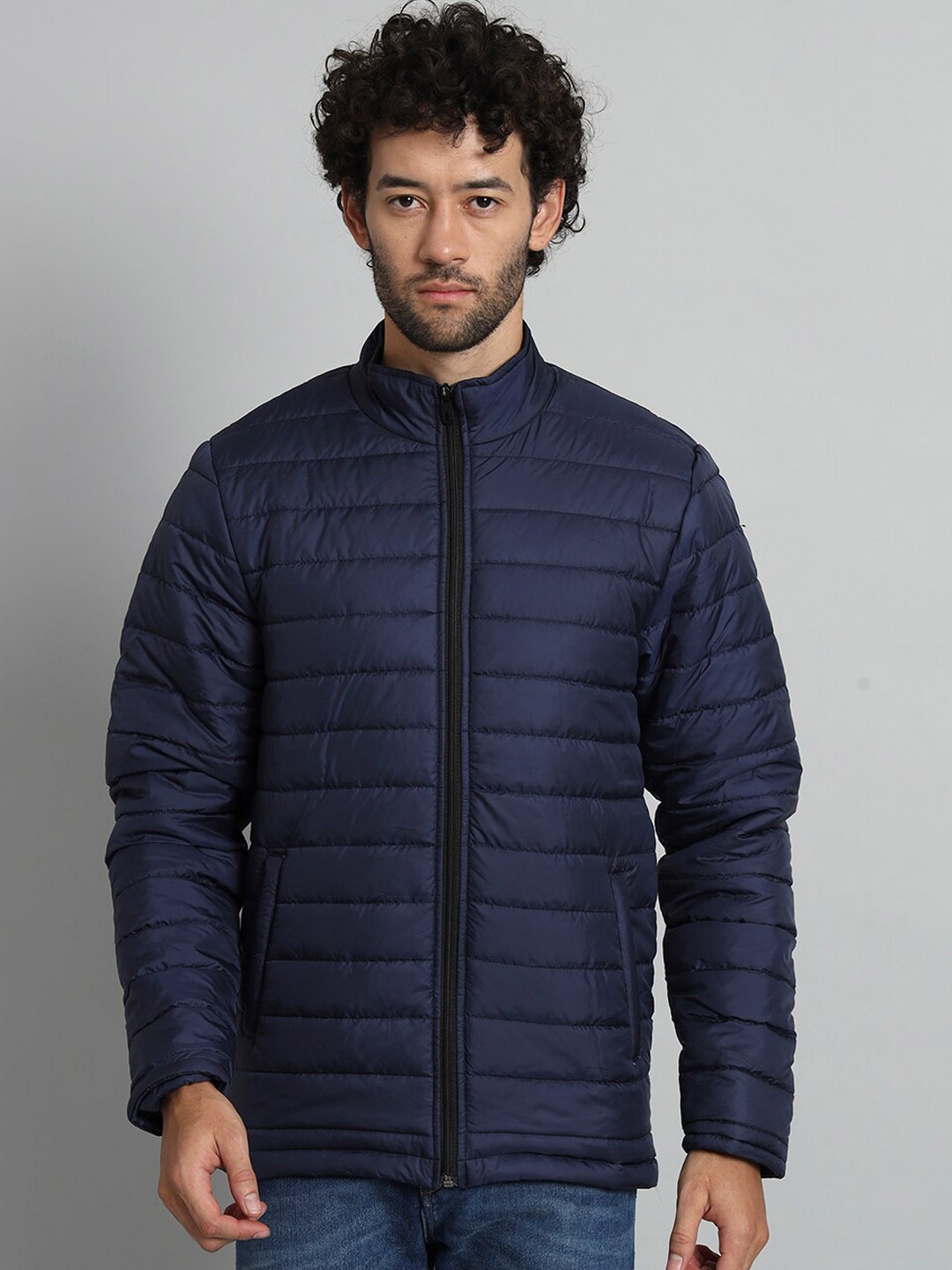 GLITO Striped Mock Collar Long Sleeves Insulator Outdoor Longline Padded Jacket, Navy blue
GLITO Striped Mock Collar Long Sleeves Insulator Outdoor Longline Padded Jacket, Navy blue