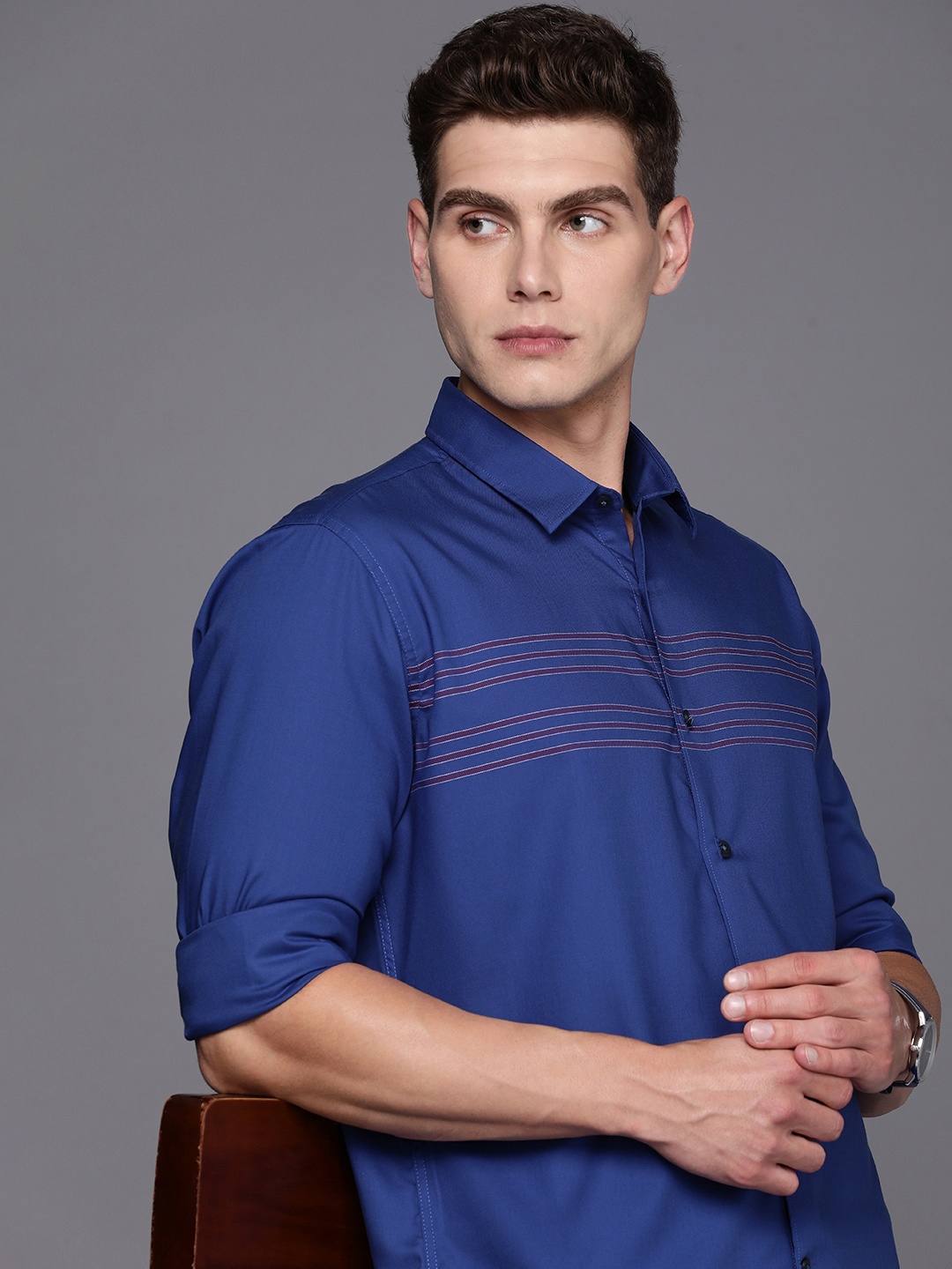 Louis Philippe Sport Slim Fit Self Design Horizontal Striped Pure Cotton Casual Shirt, Blue
Louis Philippe Sport Slim Fit Self Design Horizontal Striped Pure Cotton Casual Shirt, Blue