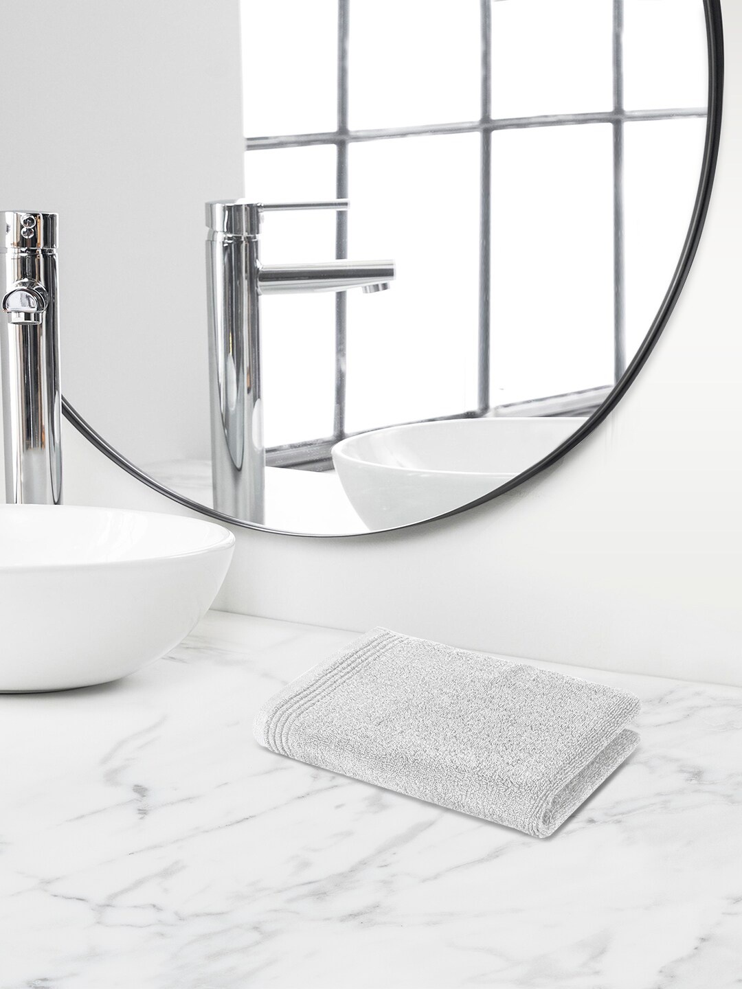 Himeya Bright White-Colored 600 GSM Cotton Hand Towel