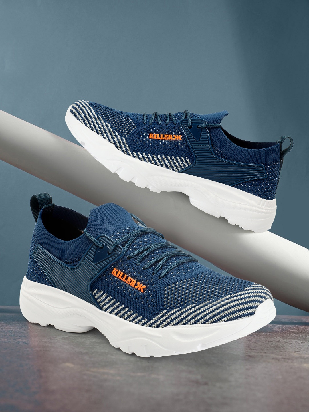 Killer Men Textured Lightweight Sneakers, Teal