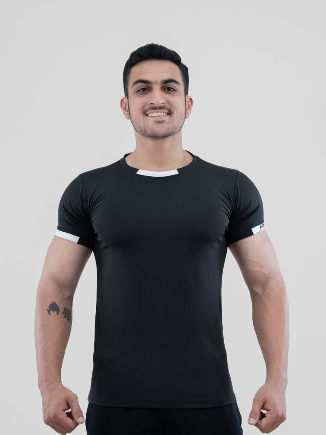 Athflex Round Neck T-shirt, Black