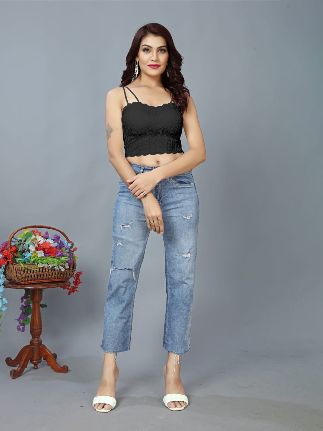 BAESD Black Bralette Crop Top