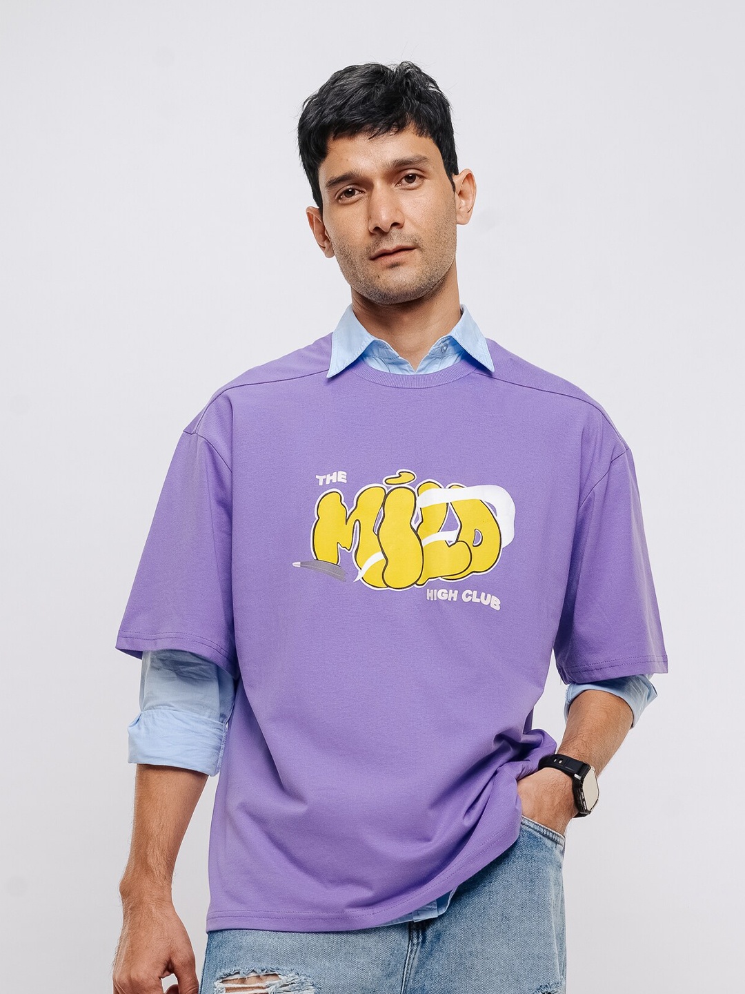 FREAKINS Purple Typography Printed Drop-Shoulder Sleeves Pure Cotton Oversized T-shirt
FREAKINS Purple Typography Printed Drop-Shoulder Sleeves Pure Cotton Oversized T-shirt
