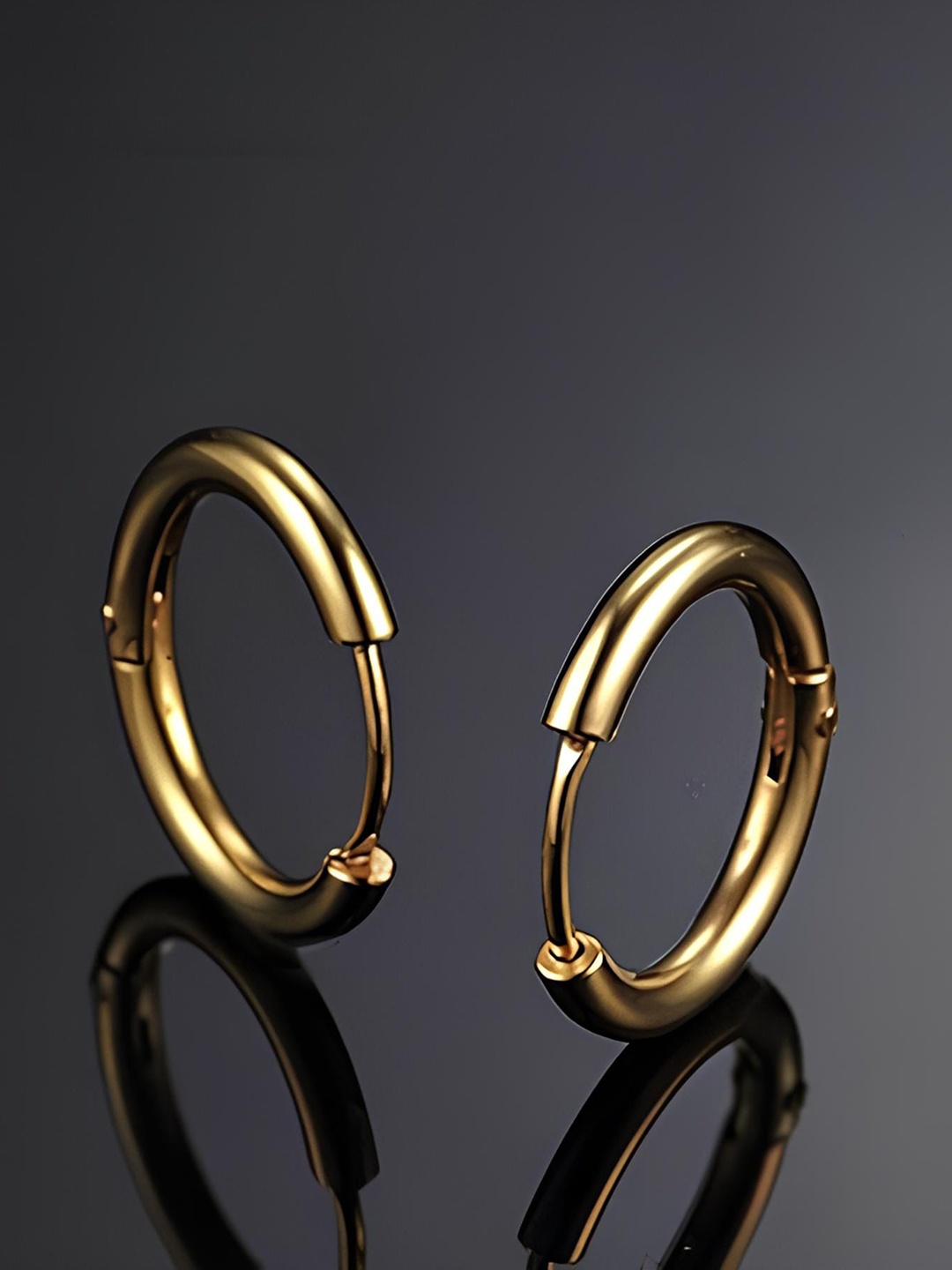 KARISHMA KREATIONS Gold-Plated Hoop Earrings