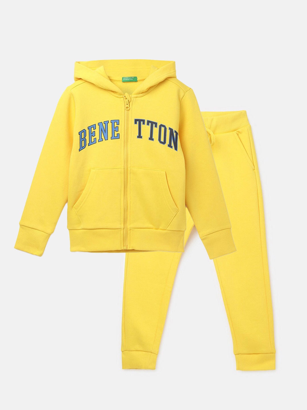 United Colors of Benetton Boys Typography Printed Hooded Sweatshirt and Joggers, Yellow
United Colors of Benetton Boys Typography Printed Hooded Sweatshirt and Joggers, Yellow