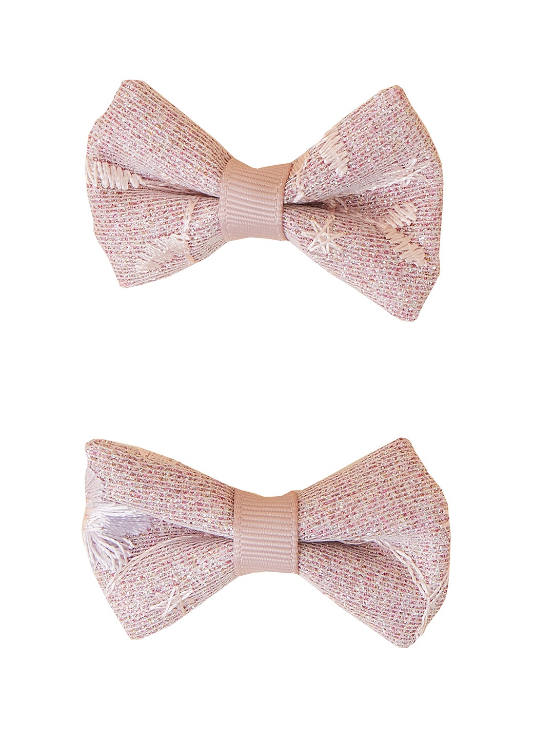 Accessorize Girls Set of 2 Alligator Hair Clip, Pink