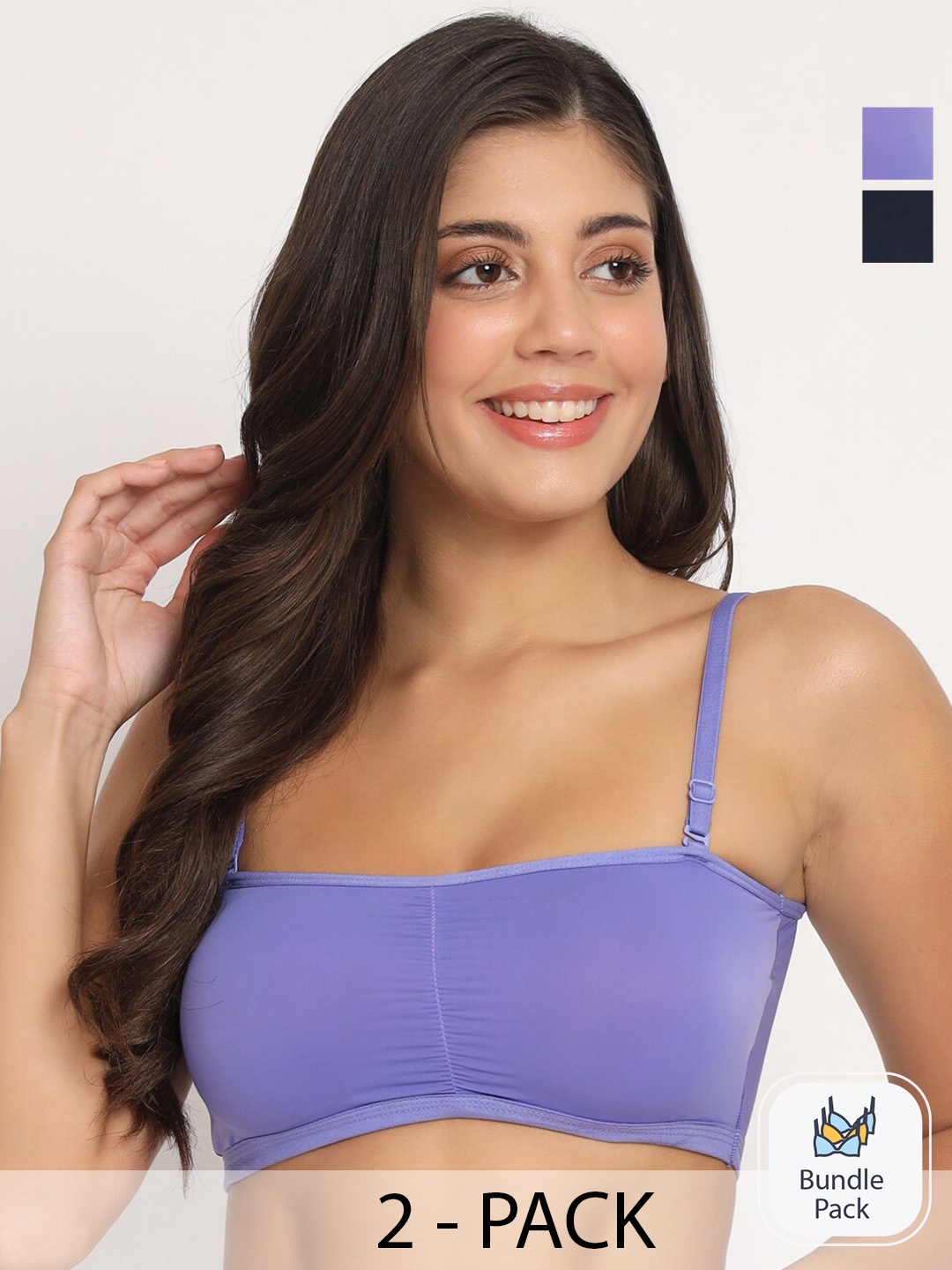Docare Pack Of 2 Full Coverage Lightly Padded Tube Bra With All Day Comfort, Violet
Docare Pack Of 2 Full Coverage Lightly Padded Tube Bra With All Day Comfort, Violet