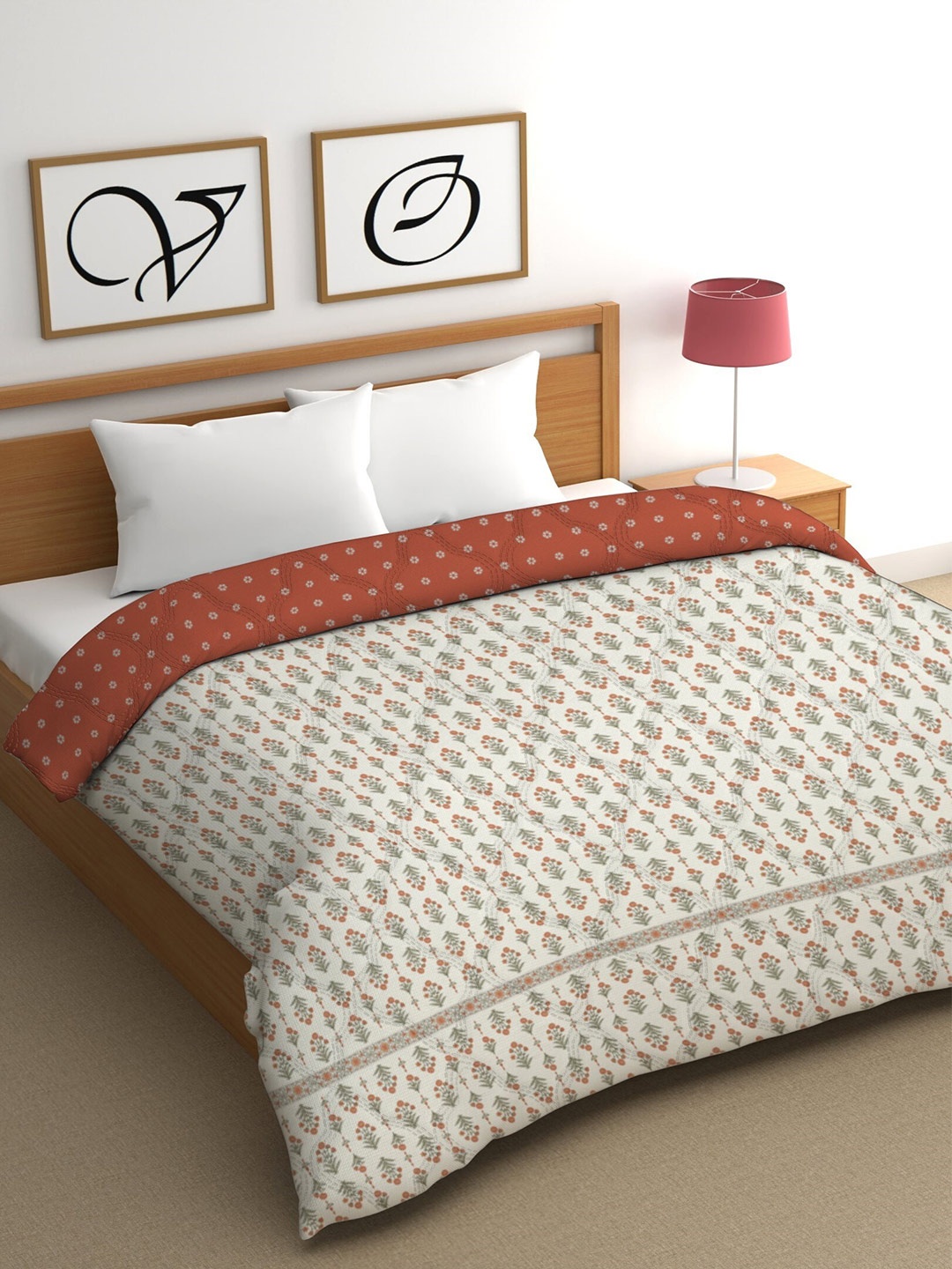 CHHAVI INDIA Orange & White Floral AC Room 210 GSM Double Bed Comforter
CHHAVI INDIA Orange & White Floral AC Room 210 GSM Double Bed Comforter