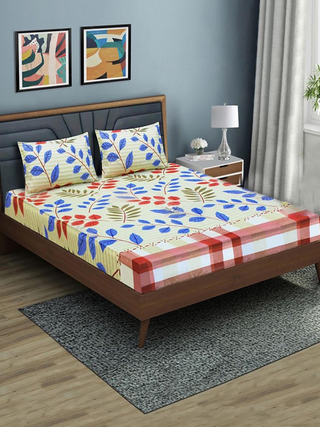 HOMETALES Green Floral Microfiber 130 TC Fitted Single Bedsheet With 2 Pillow Covers
HOMETALES Green Floral Microfiber 130 TC Fitted Single Bedsheet With 2 Pillow Covers