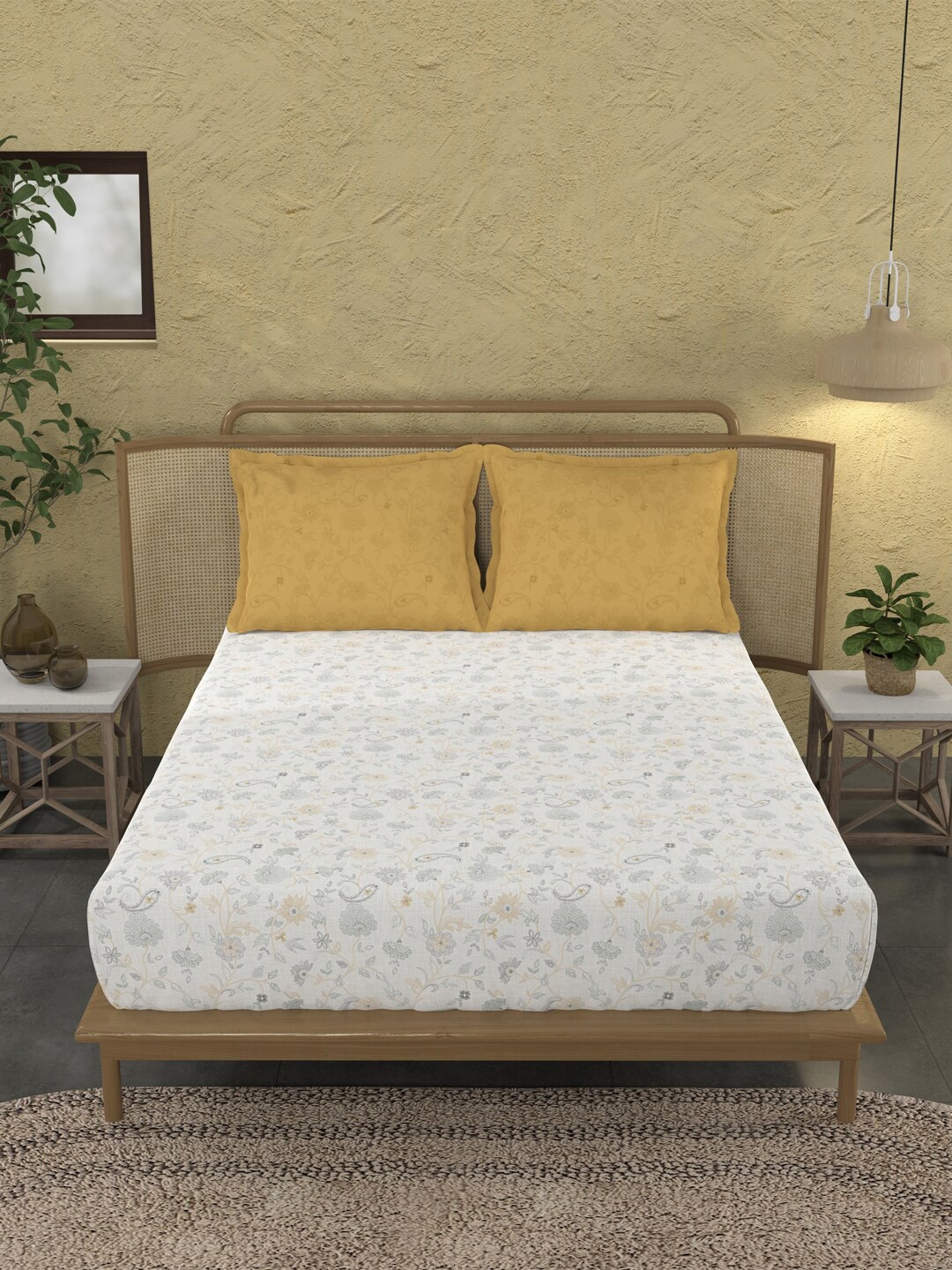 MYTRIDENT Kantha Sage Sanskriti Flat 144TC King Cotton 1 Bedsheet with 2 Pillow Covers, Green
MYTRIDENT Kantha Sage Sanskriti Flat 144TC King Cotton 1 Bedsheet with 2 Pillow Covers, Green