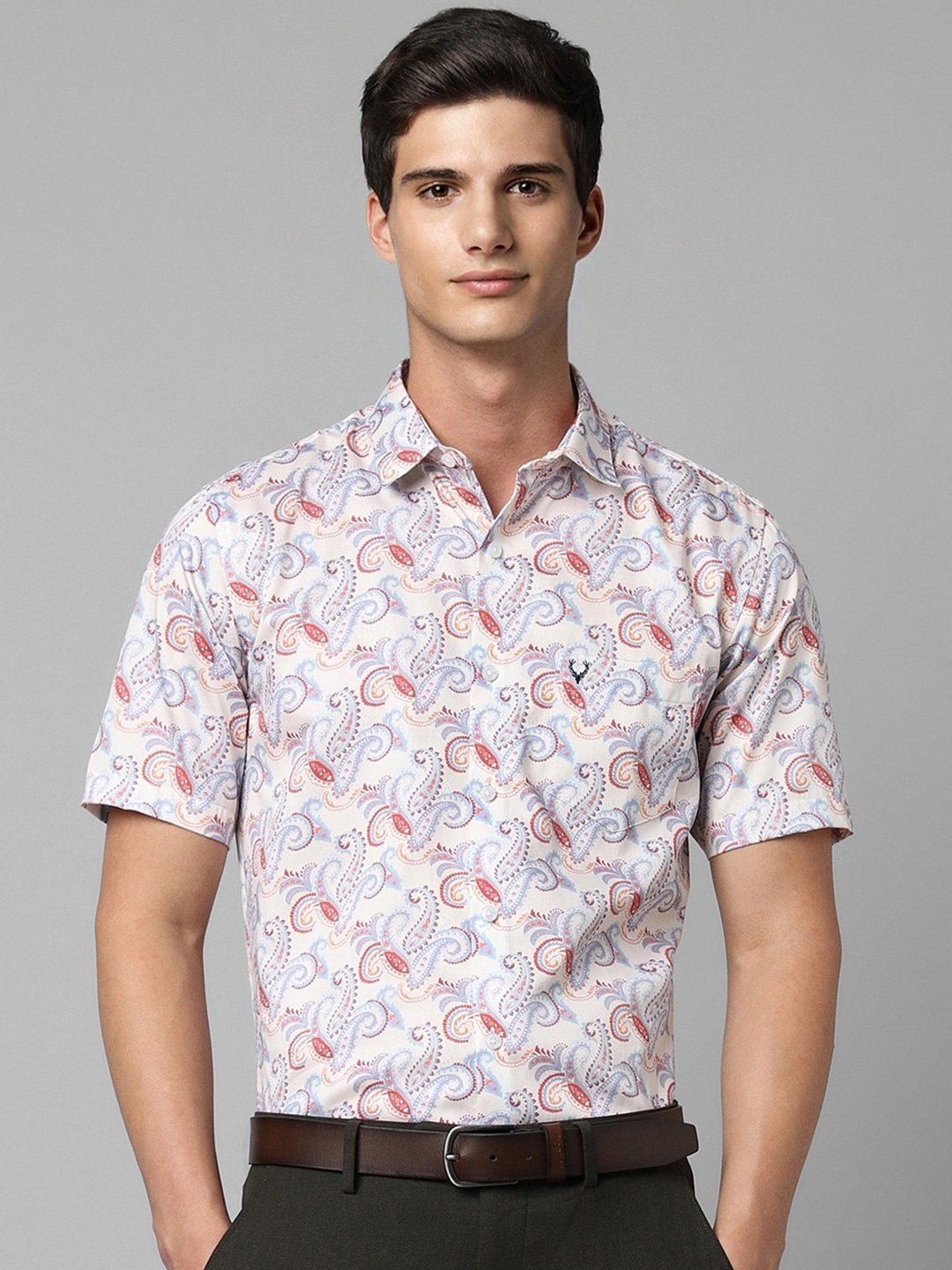 Allen Solly Slim Fit Ethnic Motifs Printed Spread Collar Pure Cotton Formal Shirt, White
Allen Solly Slim Fit Ethnic Motifs Printed Spread Collar Pure Cotton Formal Shirt, White