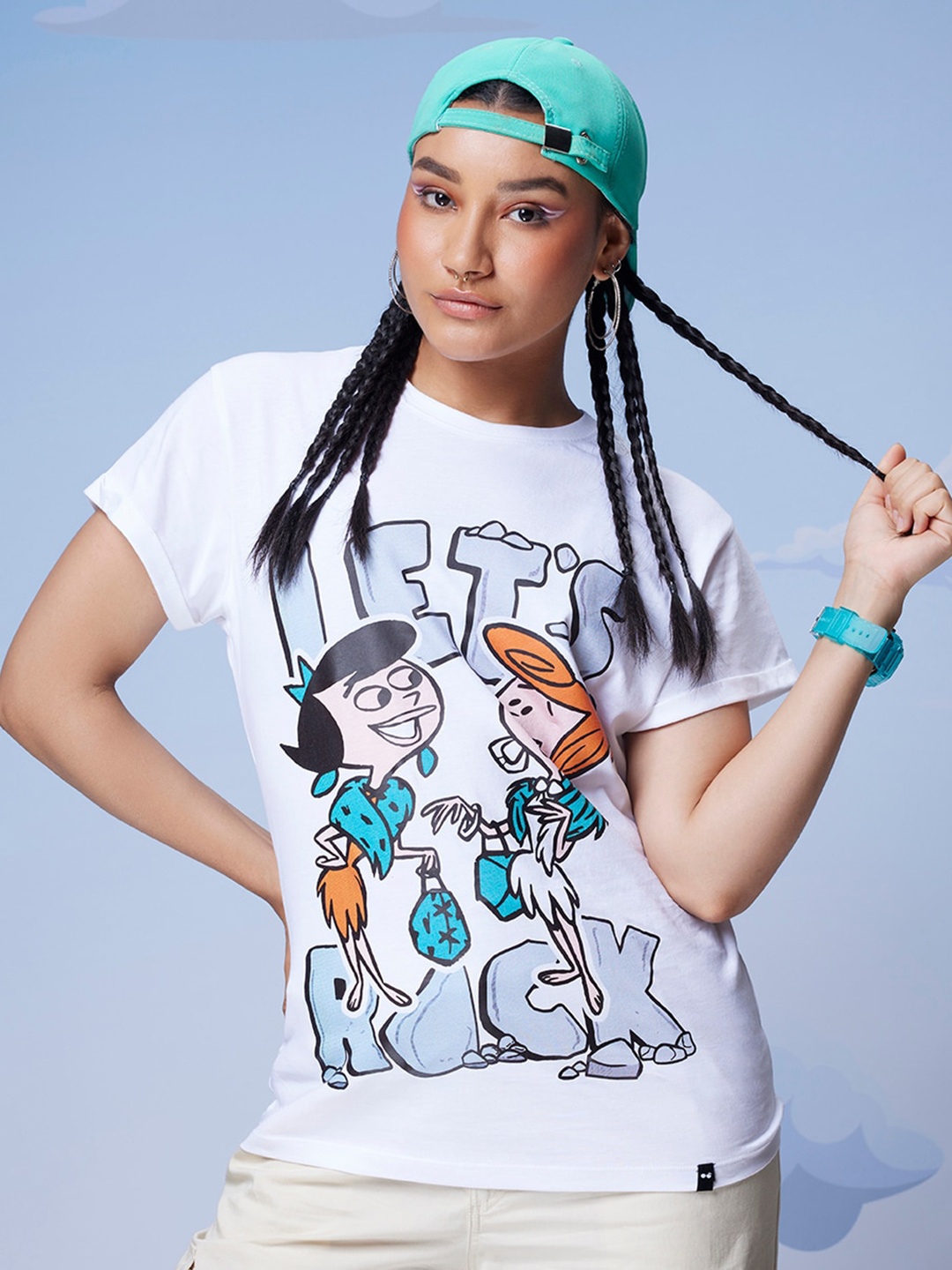Bewakoof Official Cartoon Network Merchandise The Flintstones Let's Rock Printed T-shirt, White
Bewakoof Official Cartoon Network Merchandise The Flintstones Let's Rock Printed T-shirt, White