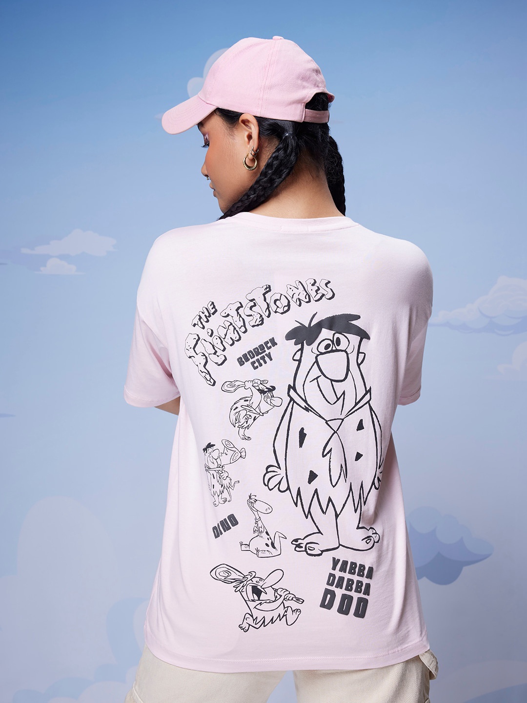 Bewakoof Official Cartoon Network Merchandise Flintstones Printed Oversized T-shirt, Pink
Bewakoof Official Cartoon Network Merchandise Flintstones Printed Oversized T-shirt, Pink