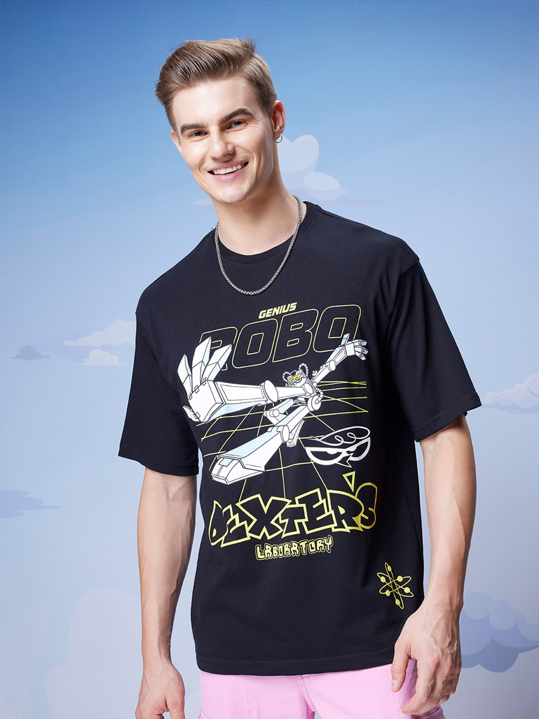 Bewakoof Official Cartoon Network Merchandise Robodex Pure Cotton Oversized T-shirt, Black
Bewakoof Official Cartoon Network Merchandise Robodex Pure Cotton Oversized T-shirt, Black